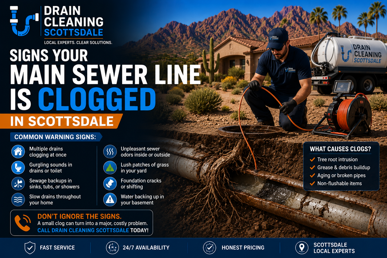 sewer line clogged scottsdale