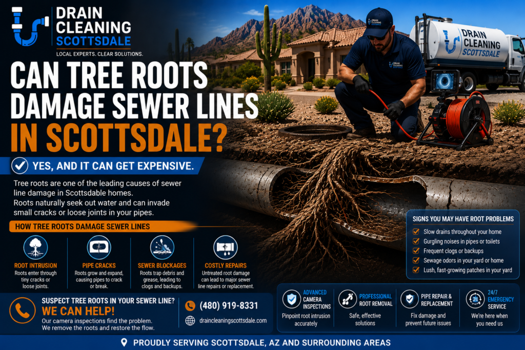 tree roots damage sewer line