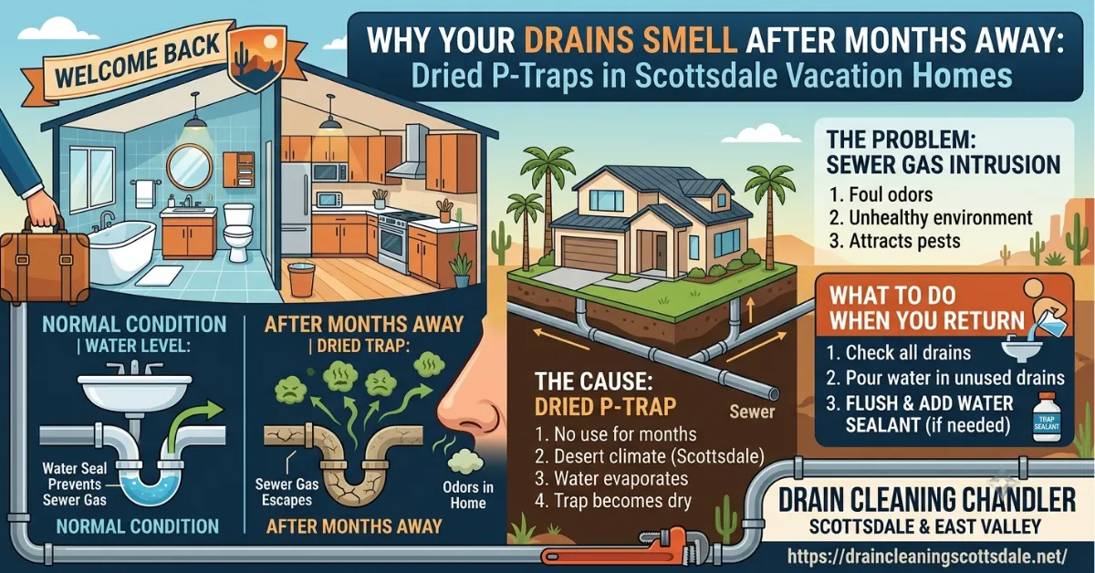 Drains Smell After Months Away