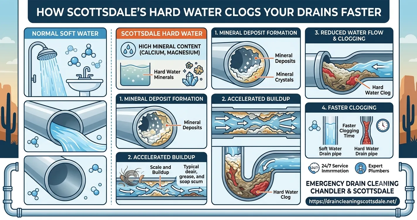 Scottsdale's Hard Water Clogs Your Drains Faster
