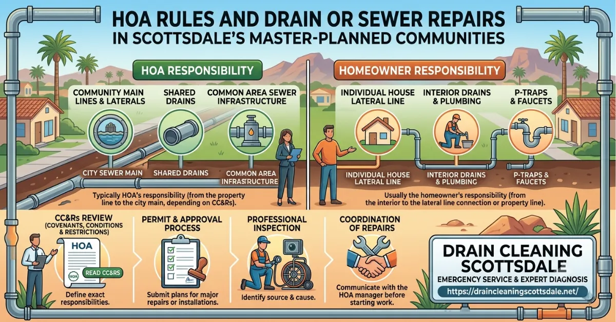 HOA Rules and Drain or Sewer Repairs in Scottsdale