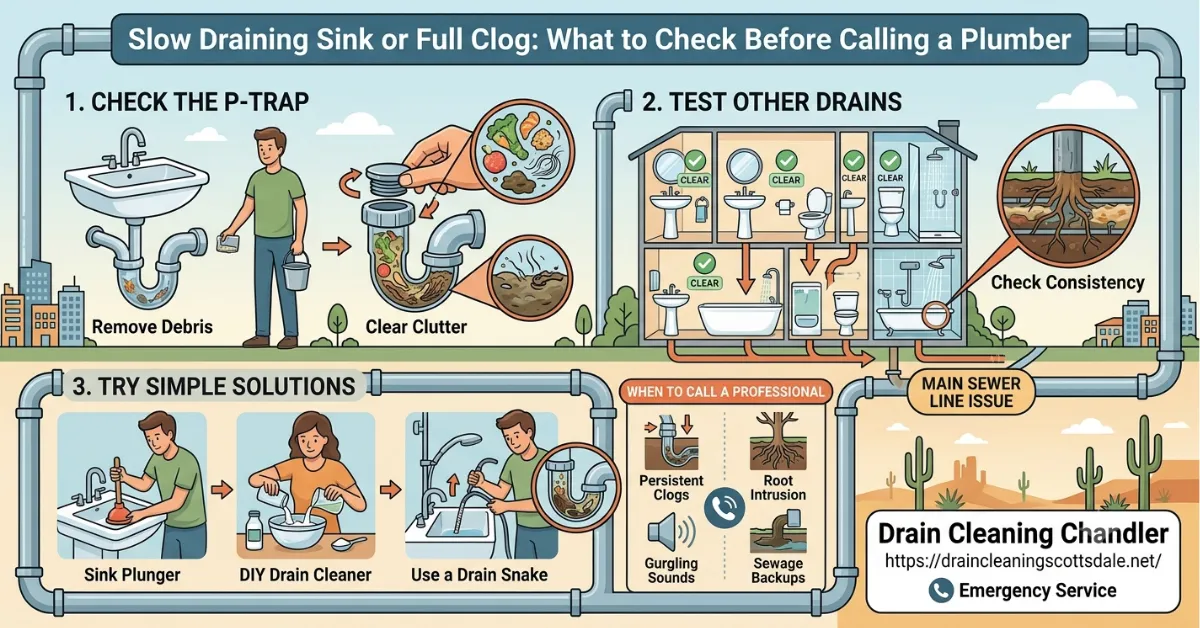 Slow Draining Sink or Full Clog